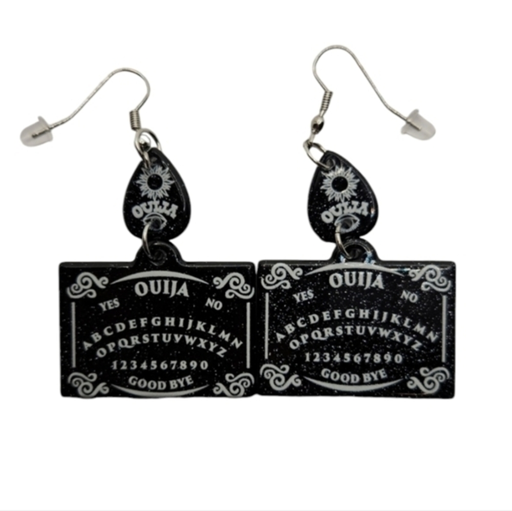 Ouija Board‎ Earrings Black and White